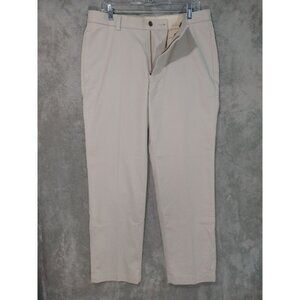 Brooks Brothers Pants Mens 33x30 Beige Advantage Chino Clark Flat Front Preppy